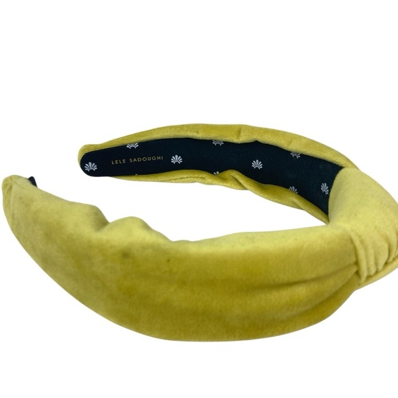 LELE SADOUGHI Velvet Knotted
Headband in Yellow - Picture 7 of 8